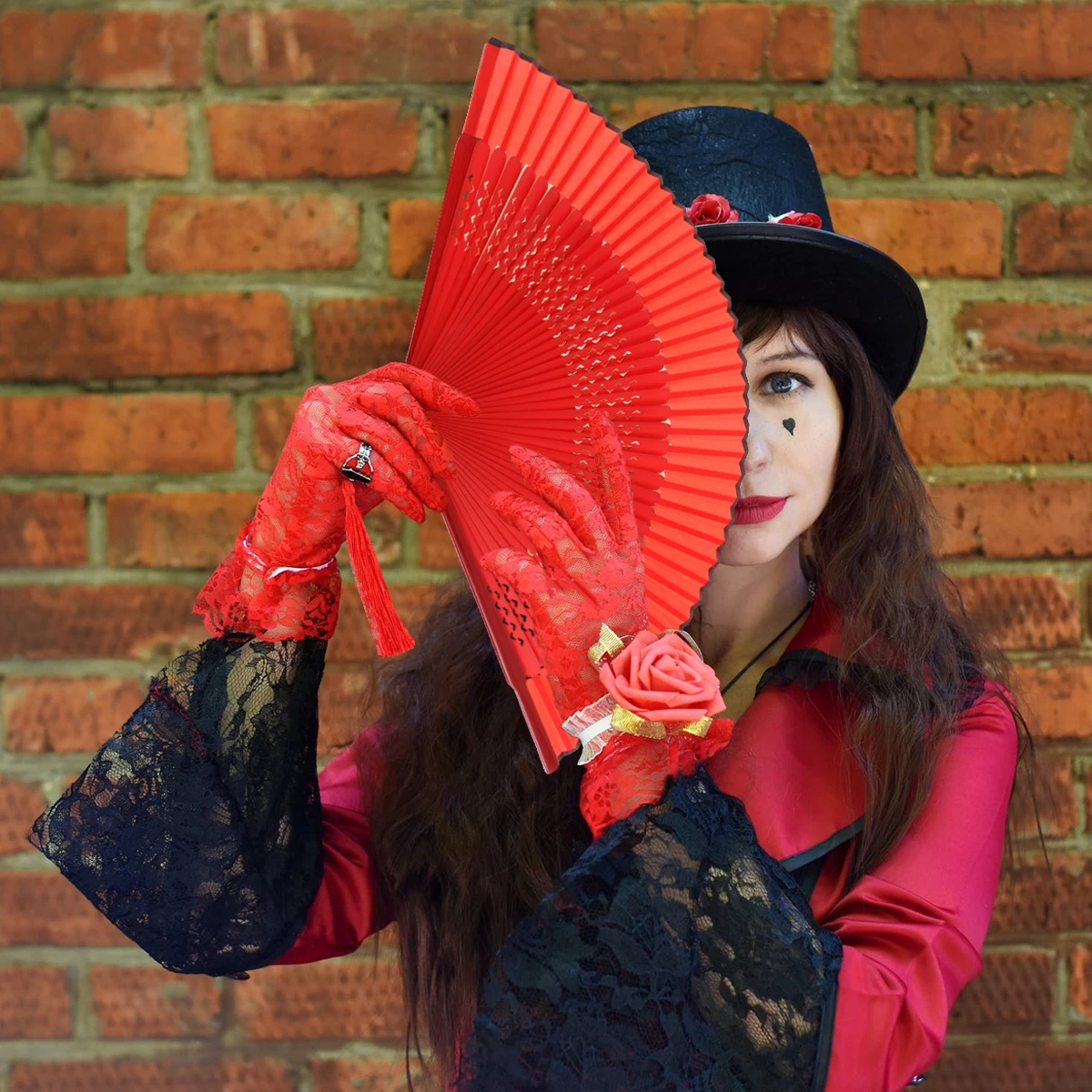 

Chinese Style Dance Fan Women's Decorative Folding Fans Wooden Handheld Foldable