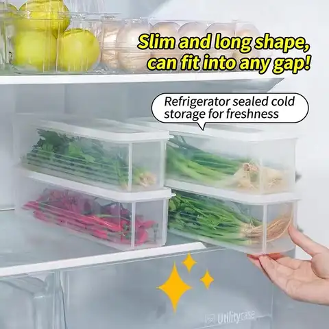 New-Refrigerator Fresh Keeping Storage Box Fresh Keeping Artifact Small Food Preservation Boxes Transparent Sealed Storage Box