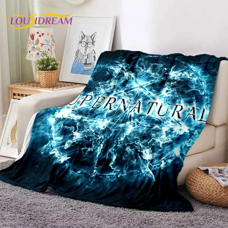 

Latest Supernatural Dean Sam Soft Flannel Blanket for Beds Bedroom Sofa Picnic,Throw Blanket for Cover Outdoor Leisure Nap Gift