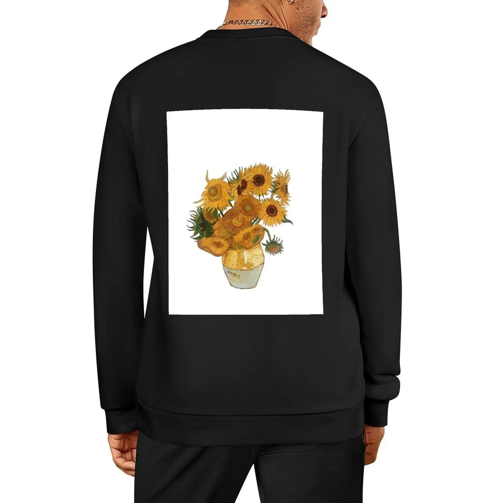 

Van Gogh sunflowers Pullover graphic t shirts men anime clothing men wear men's winter sweater hoody
