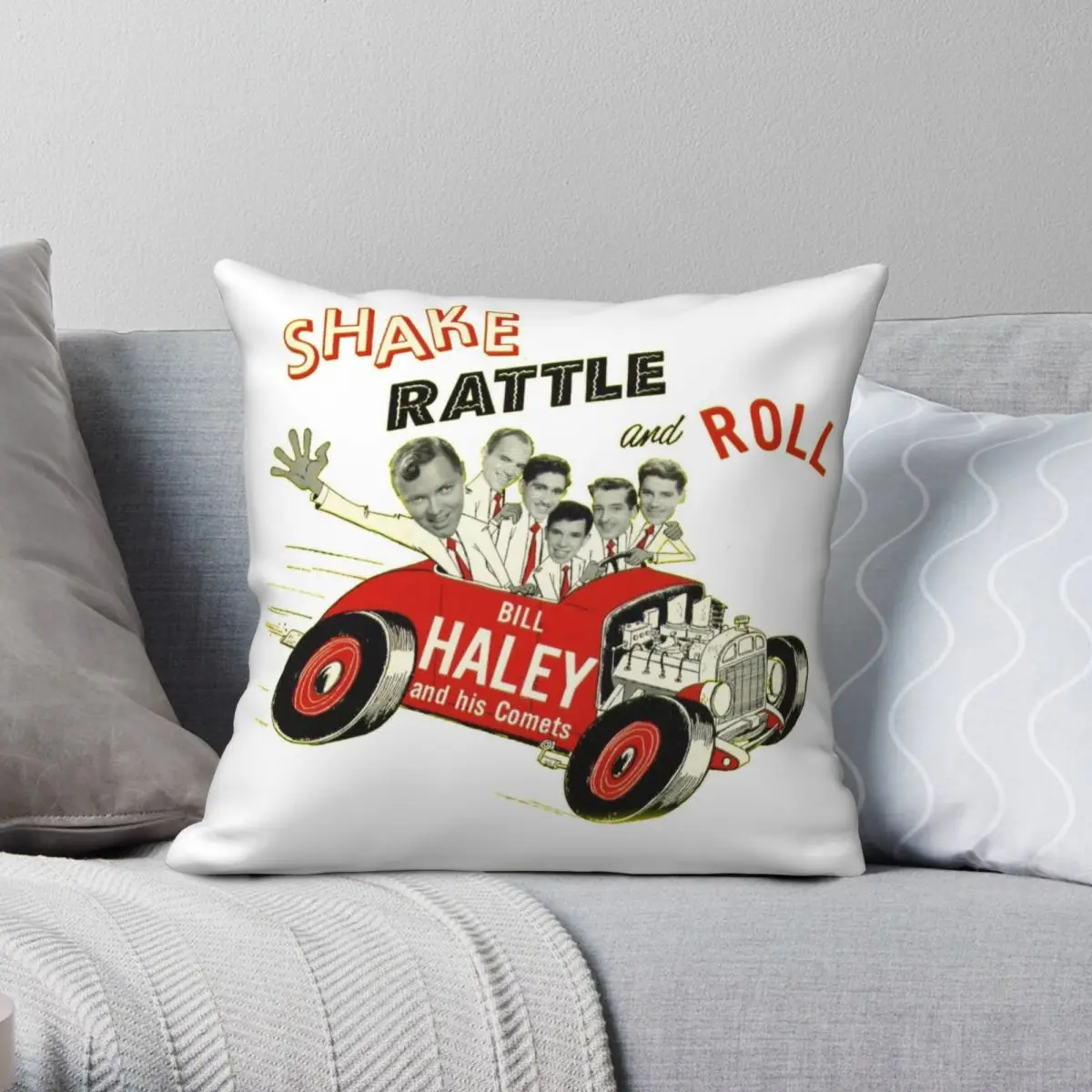 Bill Haley & His Comets Pillowcase Polyester Linen Velvet Pattern Zip Decorative Pillow Case Home Cushion Cover