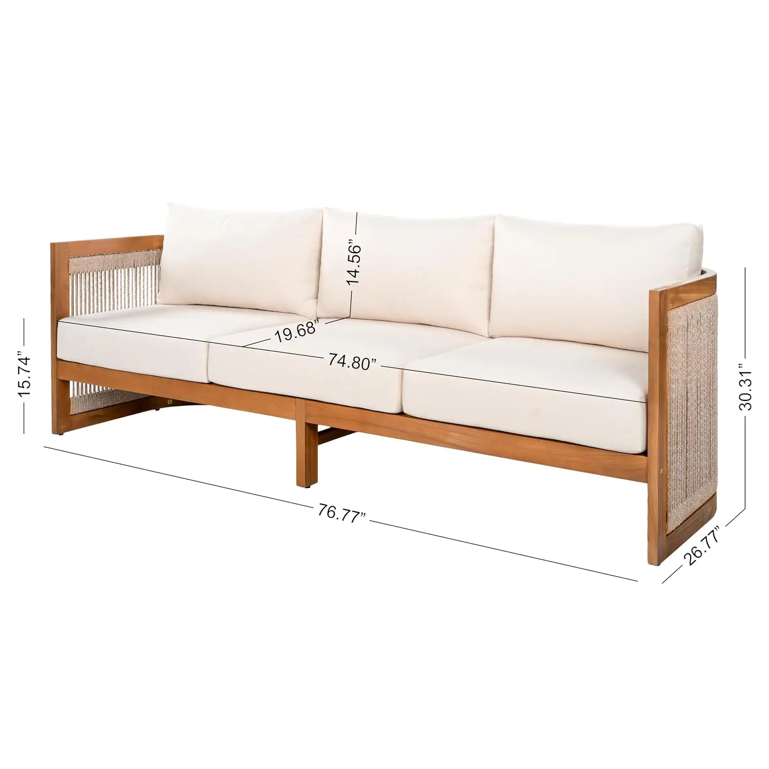 Ayla 5-Seater Patio Furniture Set with Removable Cushion, Set of 2 Outdoor Swivel Accent Chair and Sofa Set