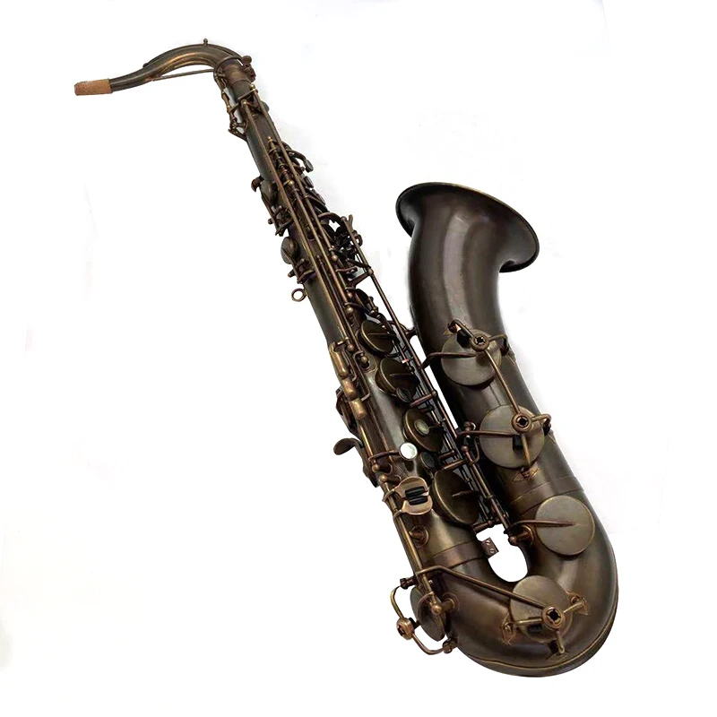 

2025 Red Antique Saxophone Manufacture Production Yellow Brass Material Body Tenor Saxophone