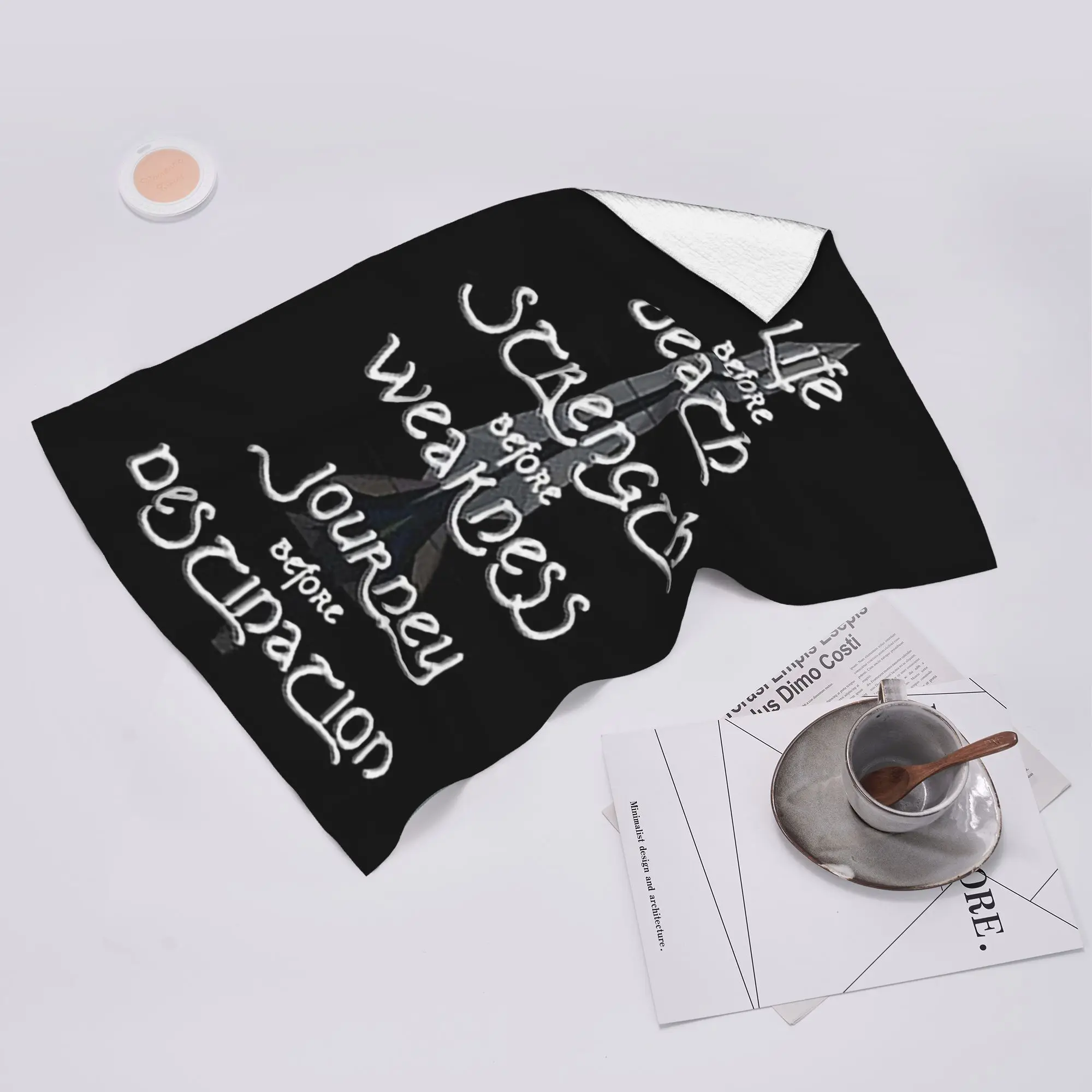 Custom Life before death, strength before weakness, journey before destination Soft Face Towel Quick Dry Pool Bath Cotton Towels
