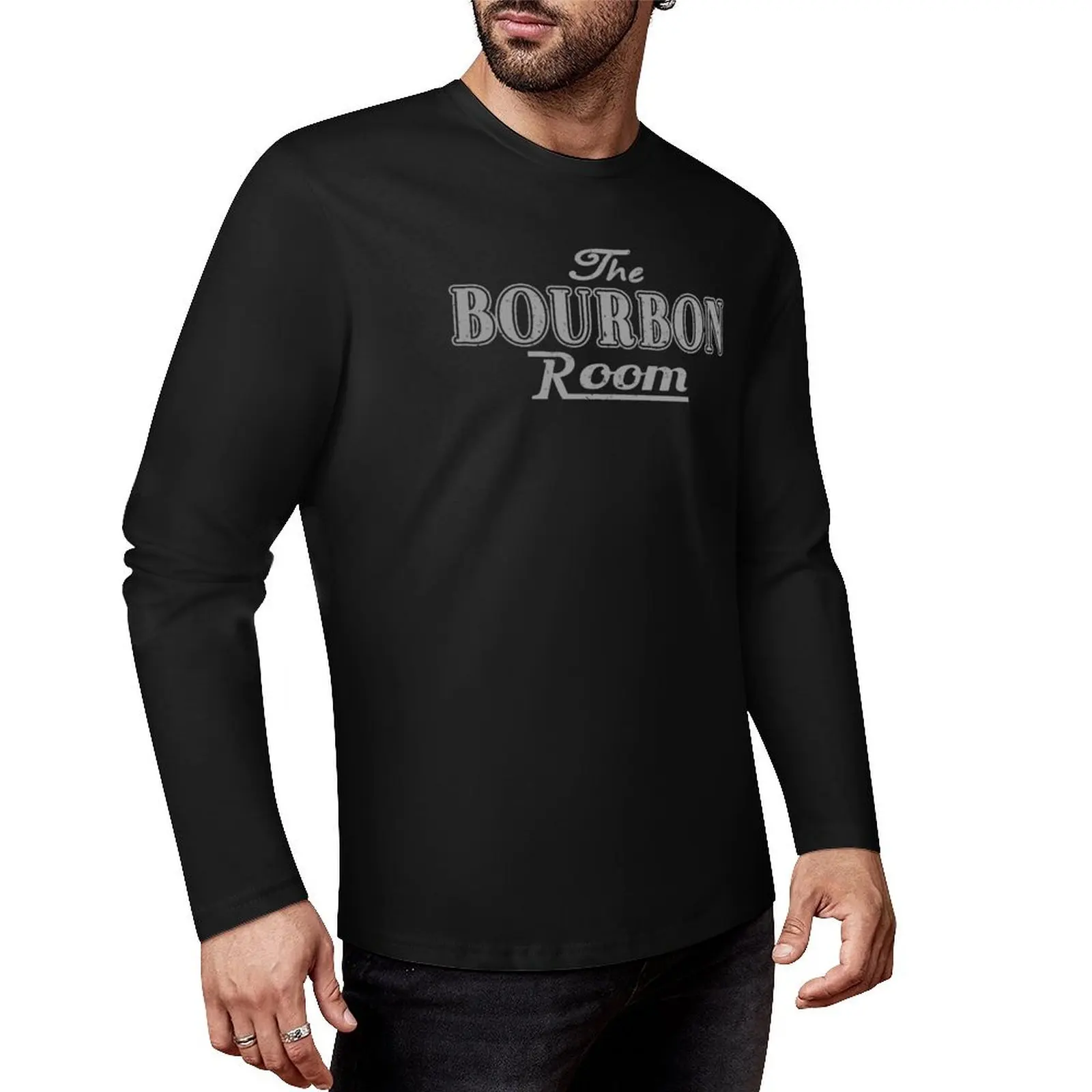 

Длинная футболка The Bourbon Room для мальчиков, рубашка с животным принтом, быстросохнущая футболка, черные футболки, пустые футболки, мужские высокие футболки