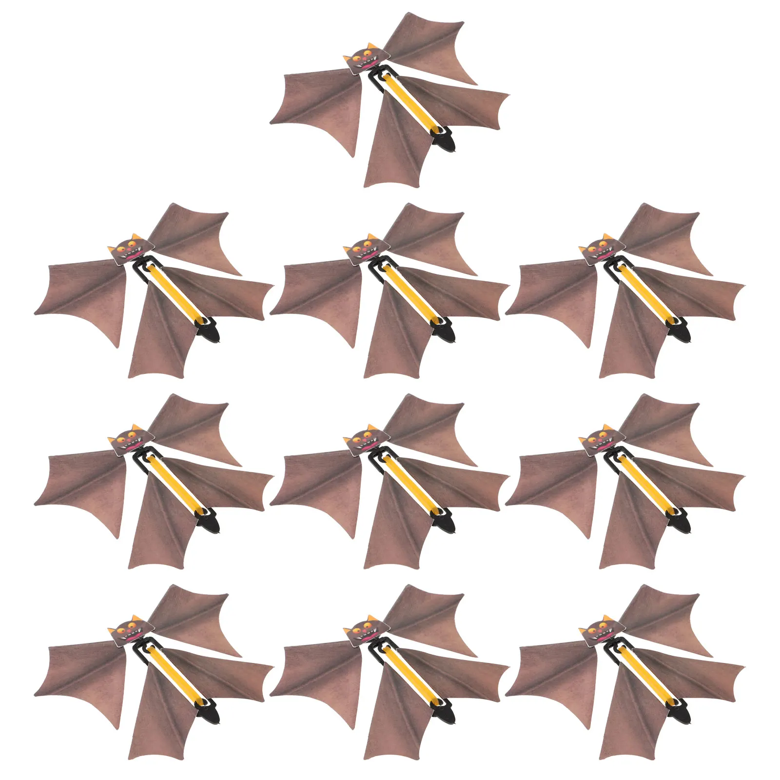 

10pcs Halloween Bat Toys Prank Flying Bats Decorative Stuffed Props Scary Trick Stage Show Surprise Gifts