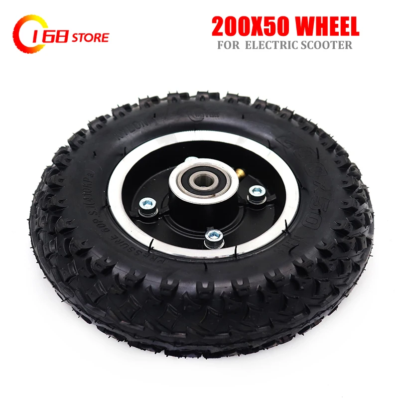 Size 200x50 Electric Scooter Tyre With Wheel Hub 8