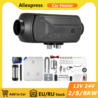 Black Parking Heater 2/5/8/KW 12V/24V Diesel Air Heater LCD Remote Control Thermostat Caravan Diesel Car Heater RV for Truck