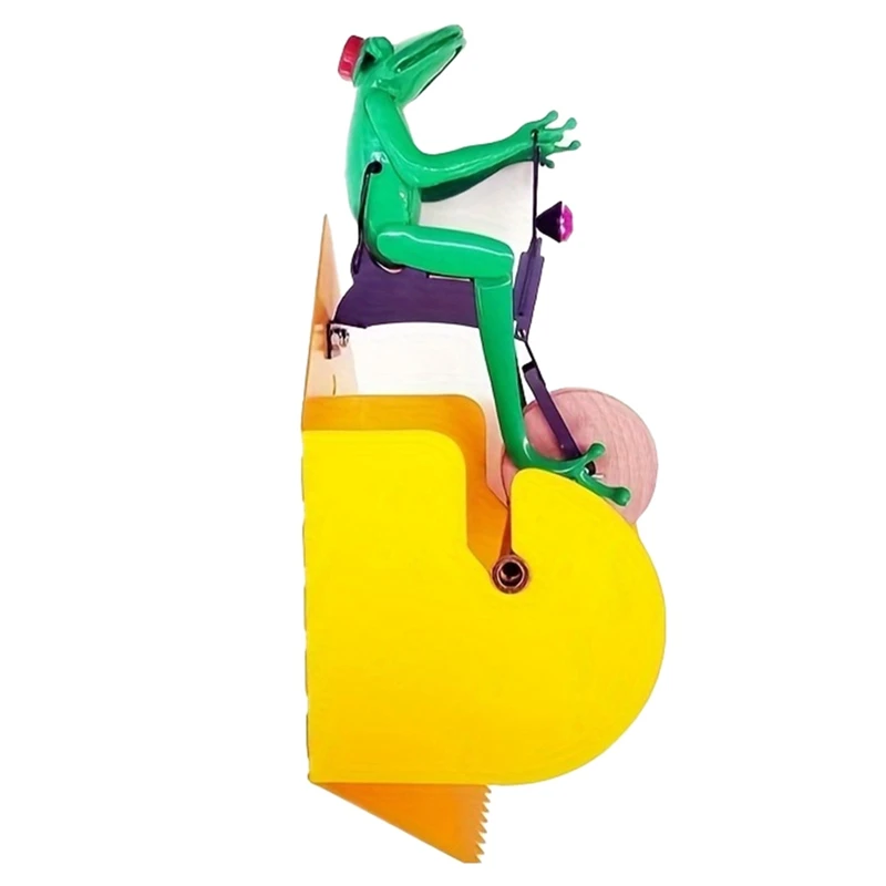 BEAU-Creatives Frog Riding Unicycle Wall Mounted Paper Roll Holder - Unique Design, Perfect For Home Decoration Bathroom Wall