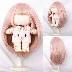 20cm cotton doll wig high temperature silk chemical fiber wig whole head set doll wig wig spot wholesale