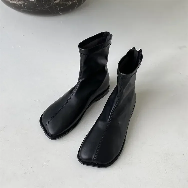 Botas elásticas para mujer, botines a la moda con parte inferior gruesa, botas femeninas de diseñador de lujo, botas Chelsea Nre para Otoño e