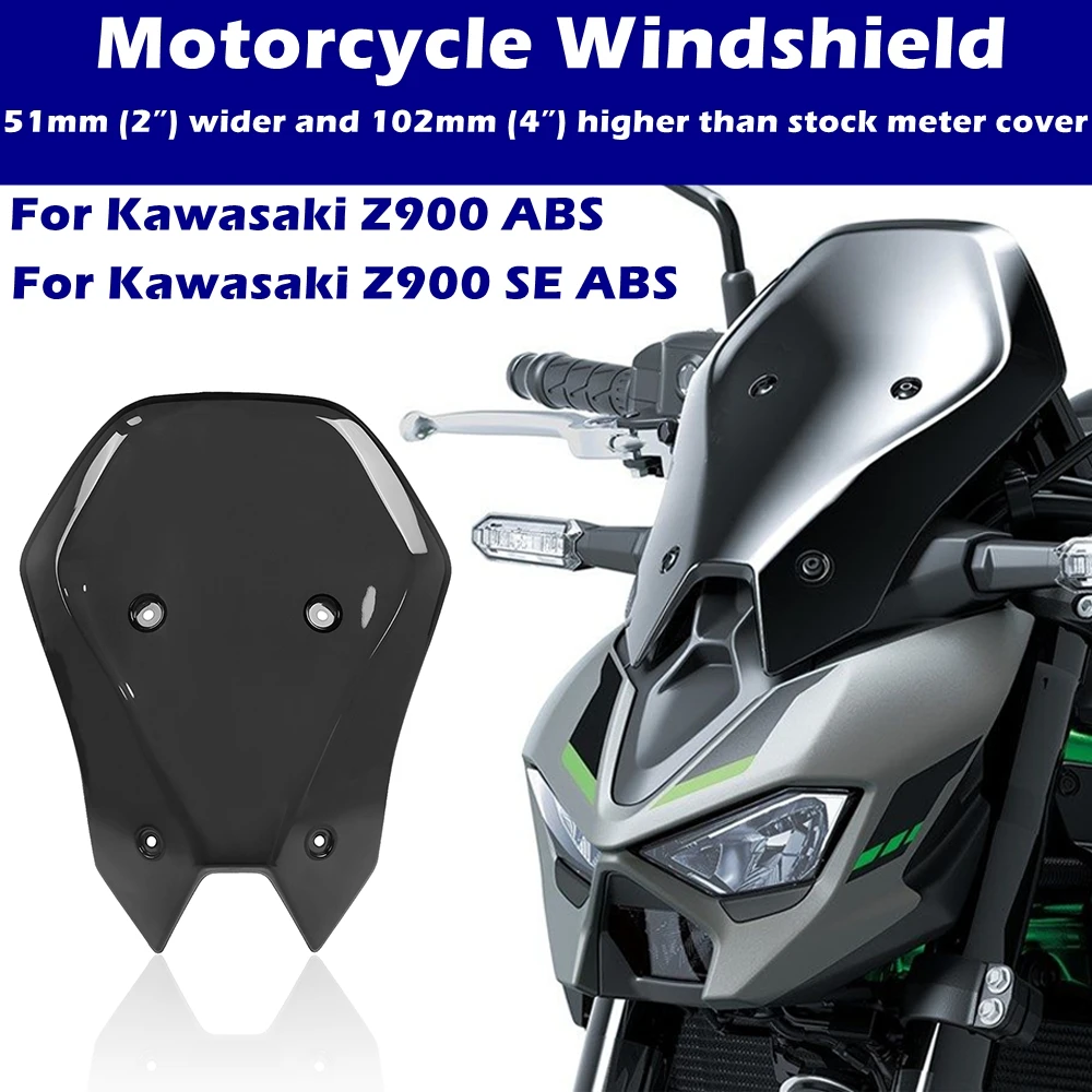 

Large Tall Windscreen Cover For Kawasaki Z900 ABS Z 900 SE ABS 2025 Motorcycle Touring WindShield Deflector Protector