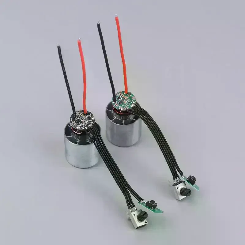 High Power 2S/3S DC 7.4V 12V Mini BLDC Brushless Motor With Driver Adjust Speed Controller Metal Brushless Ducted Fan