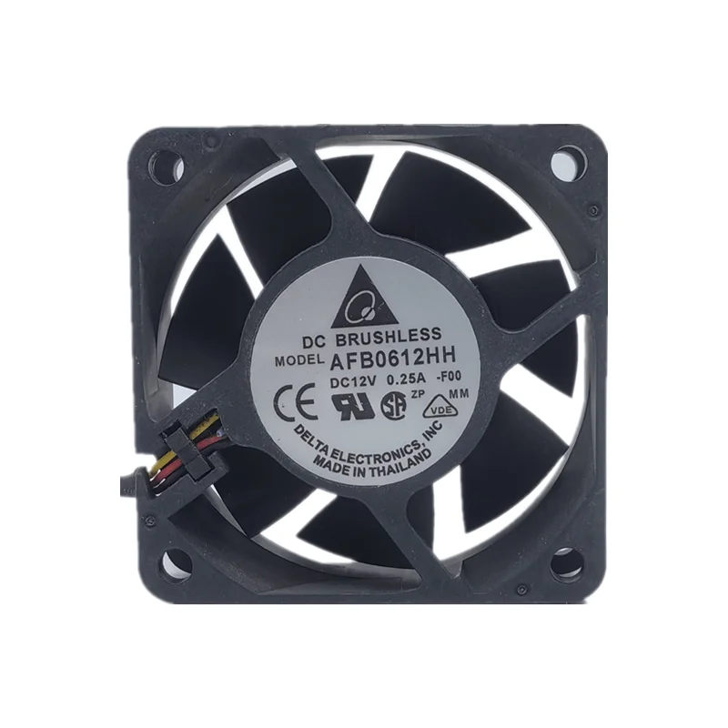 Ventilador de refrigeración del chasis del cojinete delta AFB0612HH 12V 0.25A 6025 6cm, nuevo