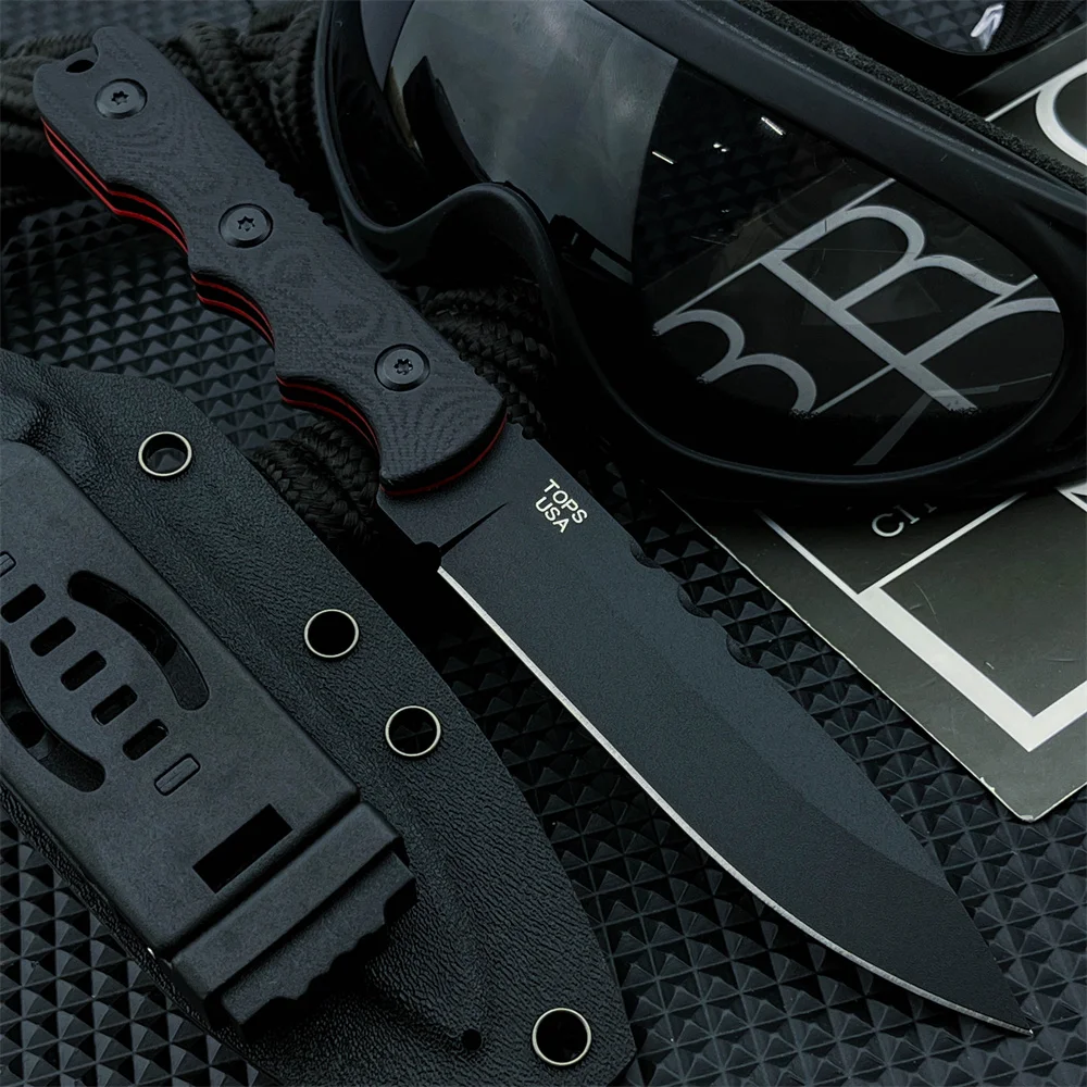 

Многофункциональный прямой нож TOPS с лезвием 8Cr13MoV, ручкой G10, необходимый уличный инструмент для охоты, кемпинга с ножнами