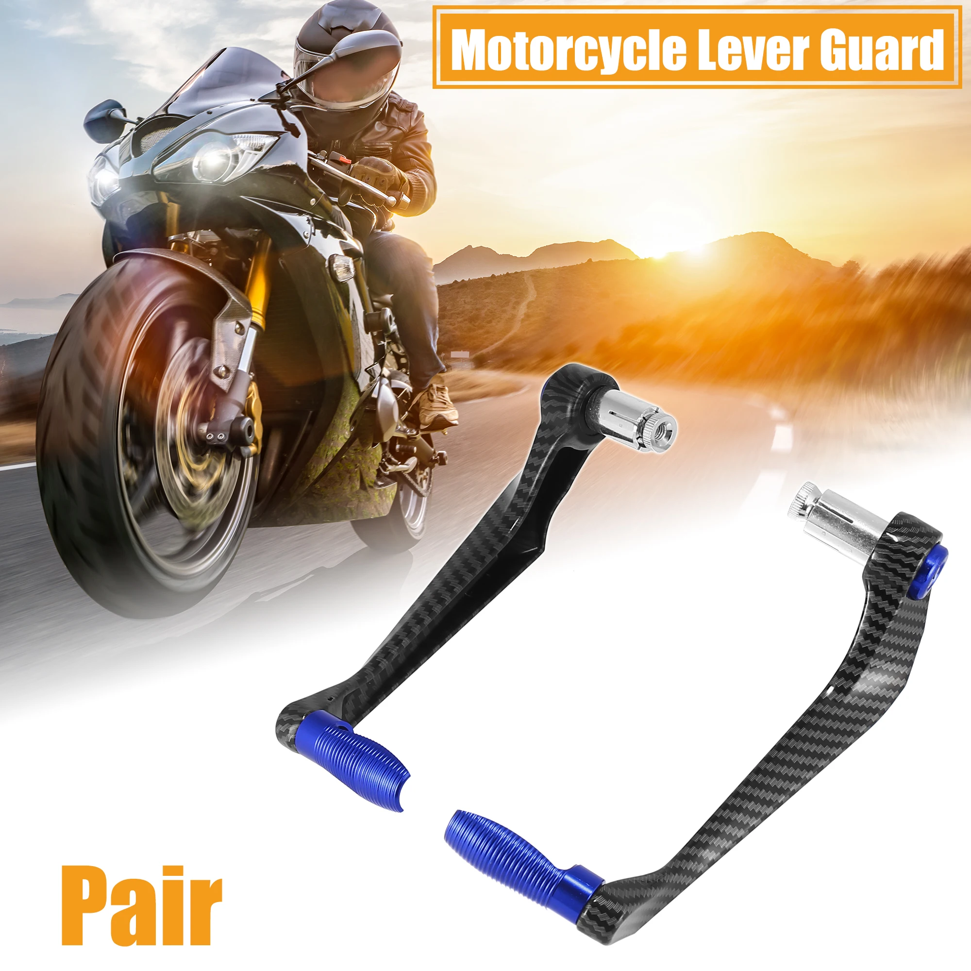 

Motoforti 1 Pair 7/8" 22mm Motorcycle Handlebar Brake Clutch Levers Hand Guard Falling Protector Brake Lever Adjustable