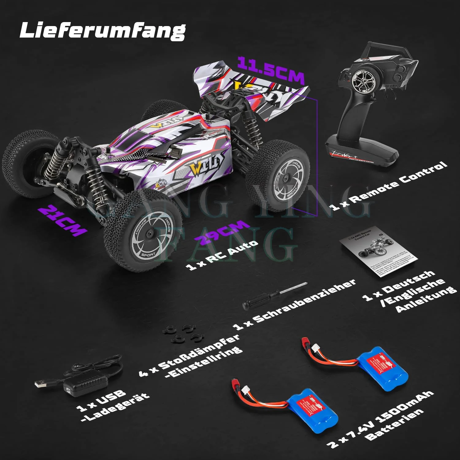WLtoys 144016 Fast RC Cars 35KM/H OR 75KM/H 1/14 off Road 4WD Drift Toys,2.4G Remote Control Monster Truck for Adults and Kids