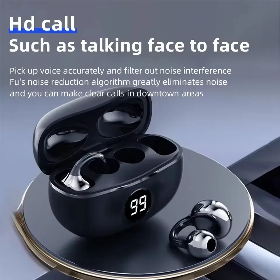 

ZLRLMHY Wireless Bone Conduction Sports Earphones ️ Open Ear Clip for Comfortable Wearing and Digital Display of Battery Life
