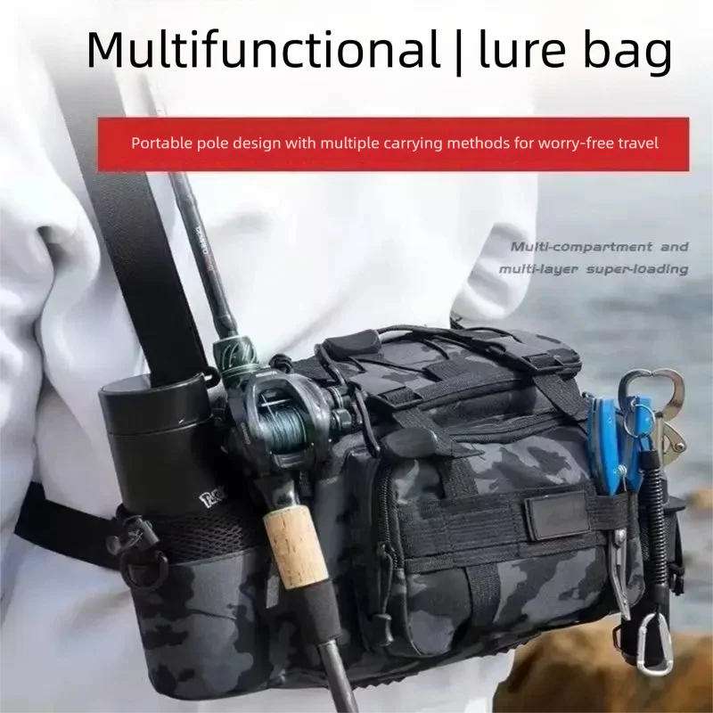 

Multifunctional Fishing Tackle Lure Bag Waterproof Storage Organizer for Outdoor Sports And Activities