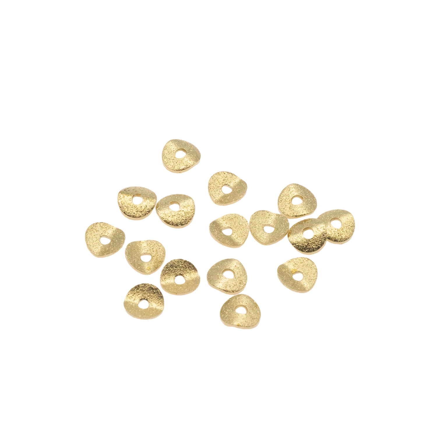 50Pcs/Lot Raw Brass Sanding Round Charms Copper Metal Small Round Plate for Bracelet Necklace Jewelry Making Supplies