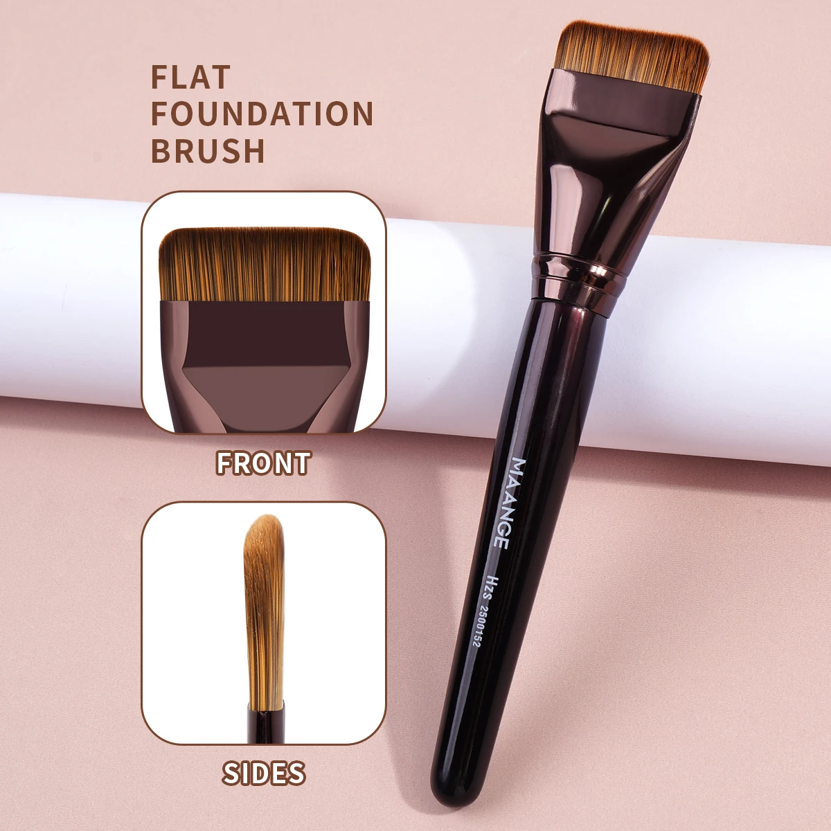 마안에 프로페셔널 파운데이션 메이크업 브러쉬 3개 세트 플랫 커브드 카부키 브러쉬 리퀴드 크림 컨투어링 완벽한 뷰티 도구
