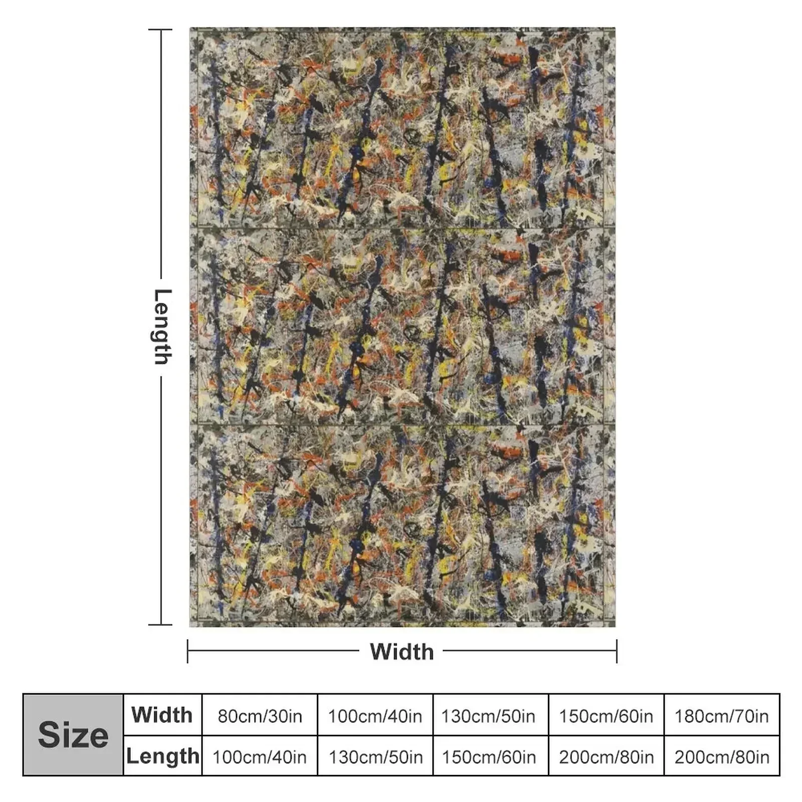 Jackson Pollock - Blue Poles - abstract expressionist painting Throw Blanket Thermal Warm Blankets