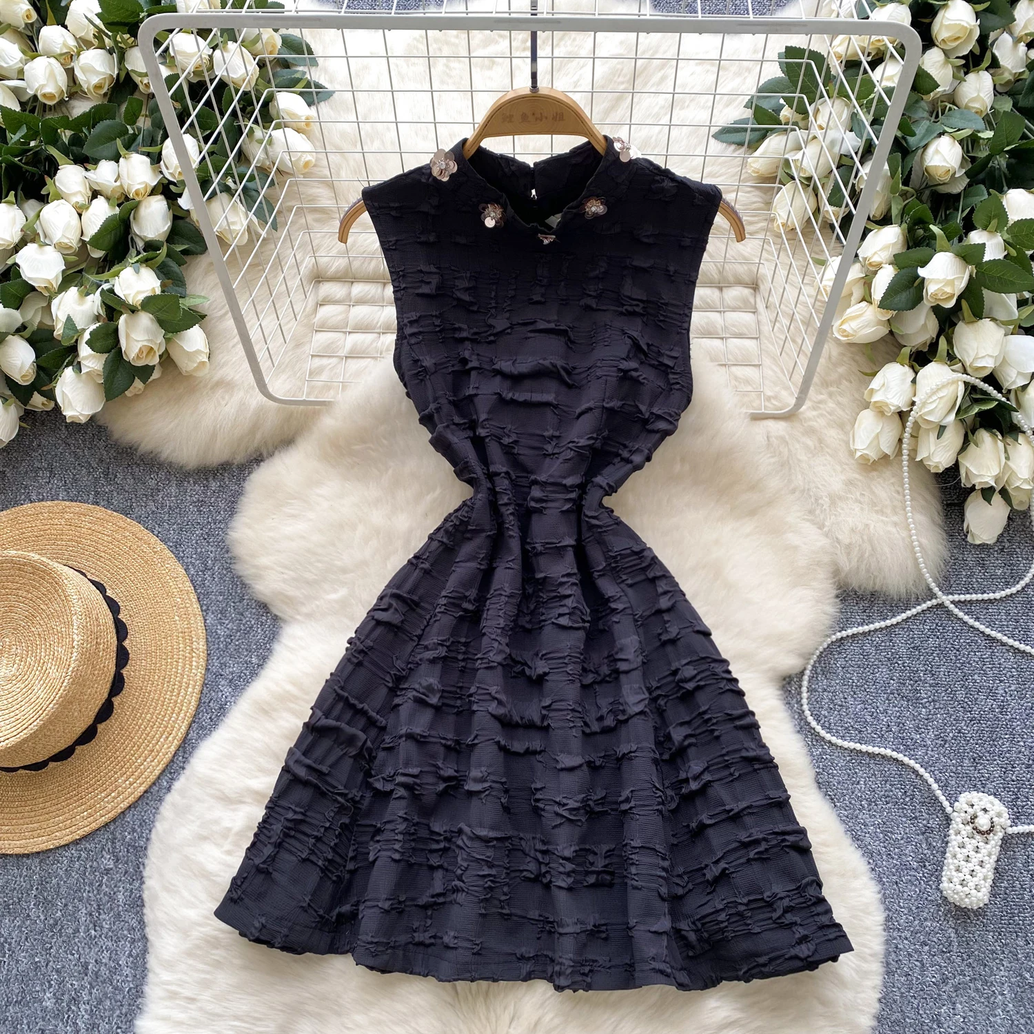 

Elegant Three-dimensional sequin Dress Slim Party Club Vintage Dress Korean Fashion fairycore Women Clothes