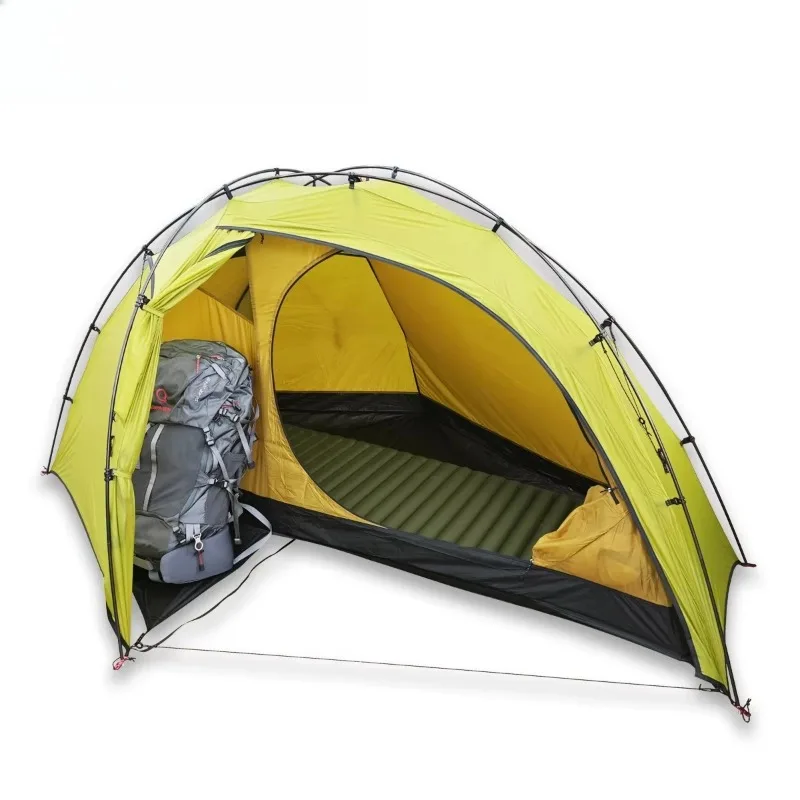20D Nylon Carbon Aluminium Pole Waterproof Outdoor Camping Hiking Mountaineering Backpacking Tent 1.2KG 1 Person Ultralight Tent
