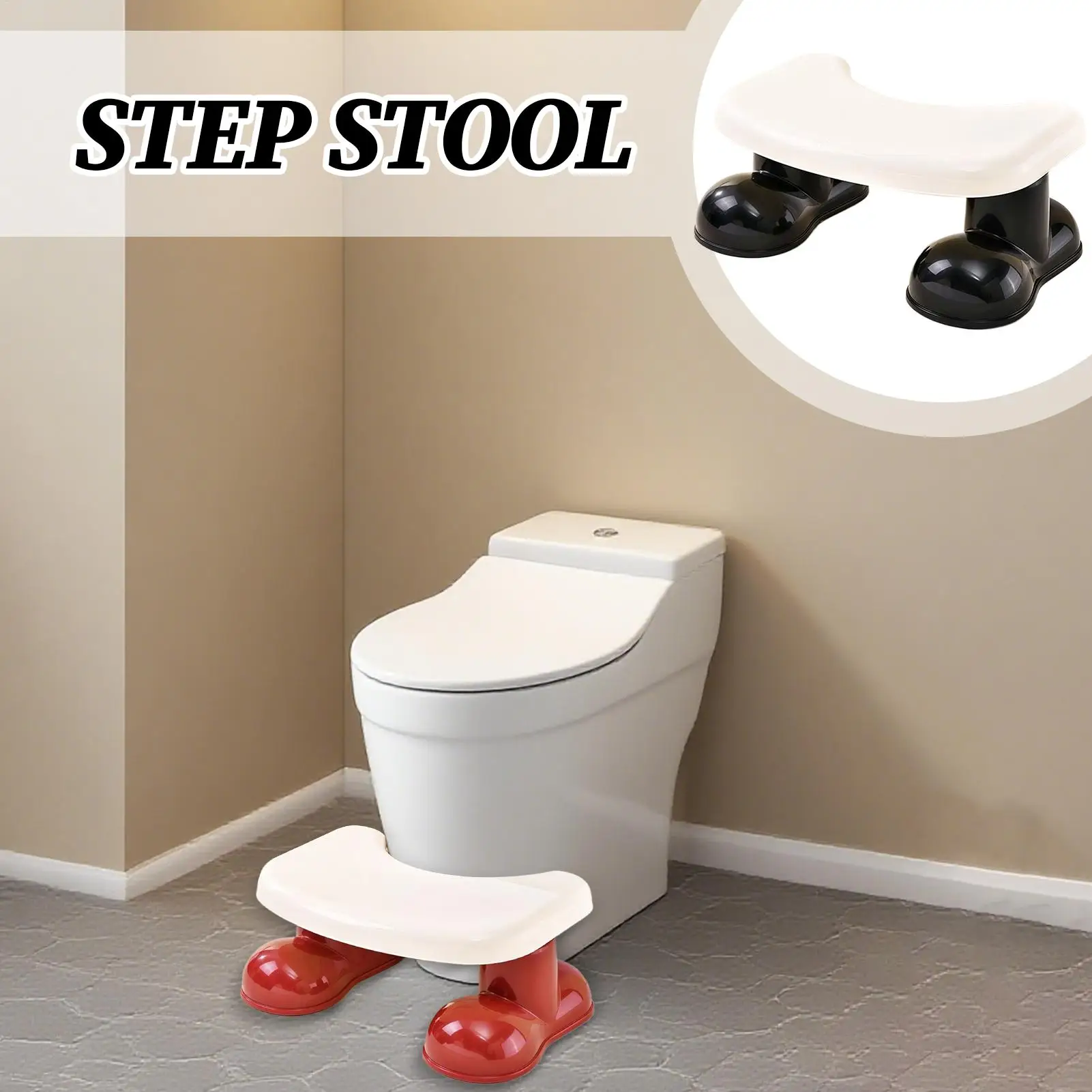 

Stool For Toilet Foot Stool For Toilet Squatting Non-Slip Footstool Bathroom Accessories For Kids Potty Training Adults Seniors