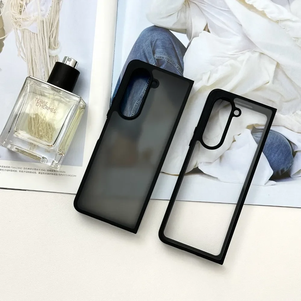 For Samsung Galaxy Z Fold 6 5 4 Case Skin Friendly Translucent Folding Shockproof Protective Soft Silicone Cover Accessories