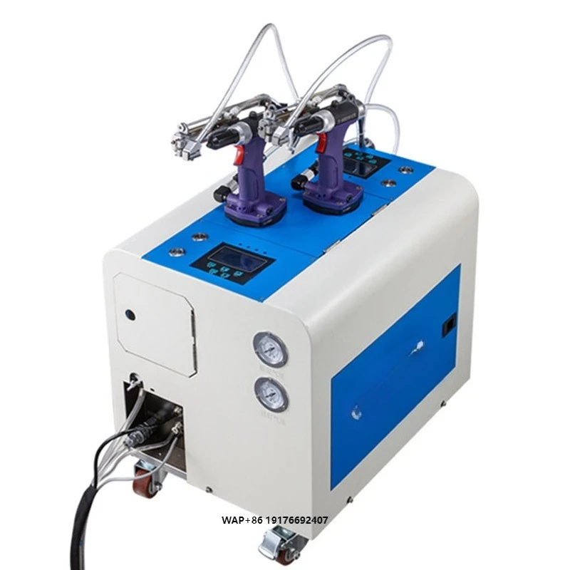 Long Life Universal Wheel Easy Movement Two Automatic Feeding Blind Rivet Tool Dual Headed Rivet Machine