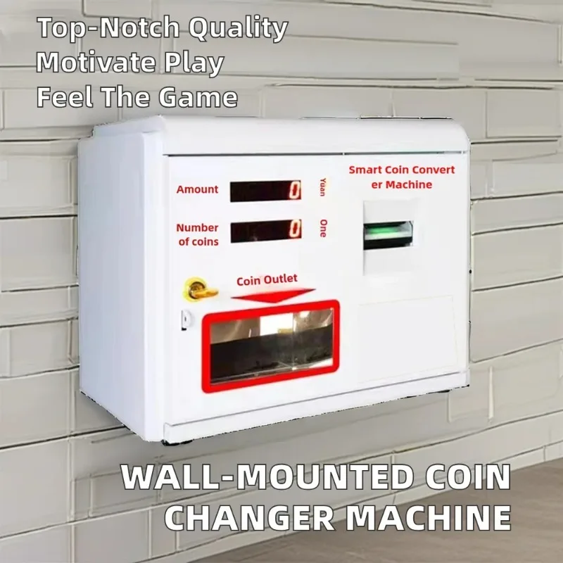 Mini Wall Mounted Automatic Coin Changer Bill To Coin Machine For Game Center