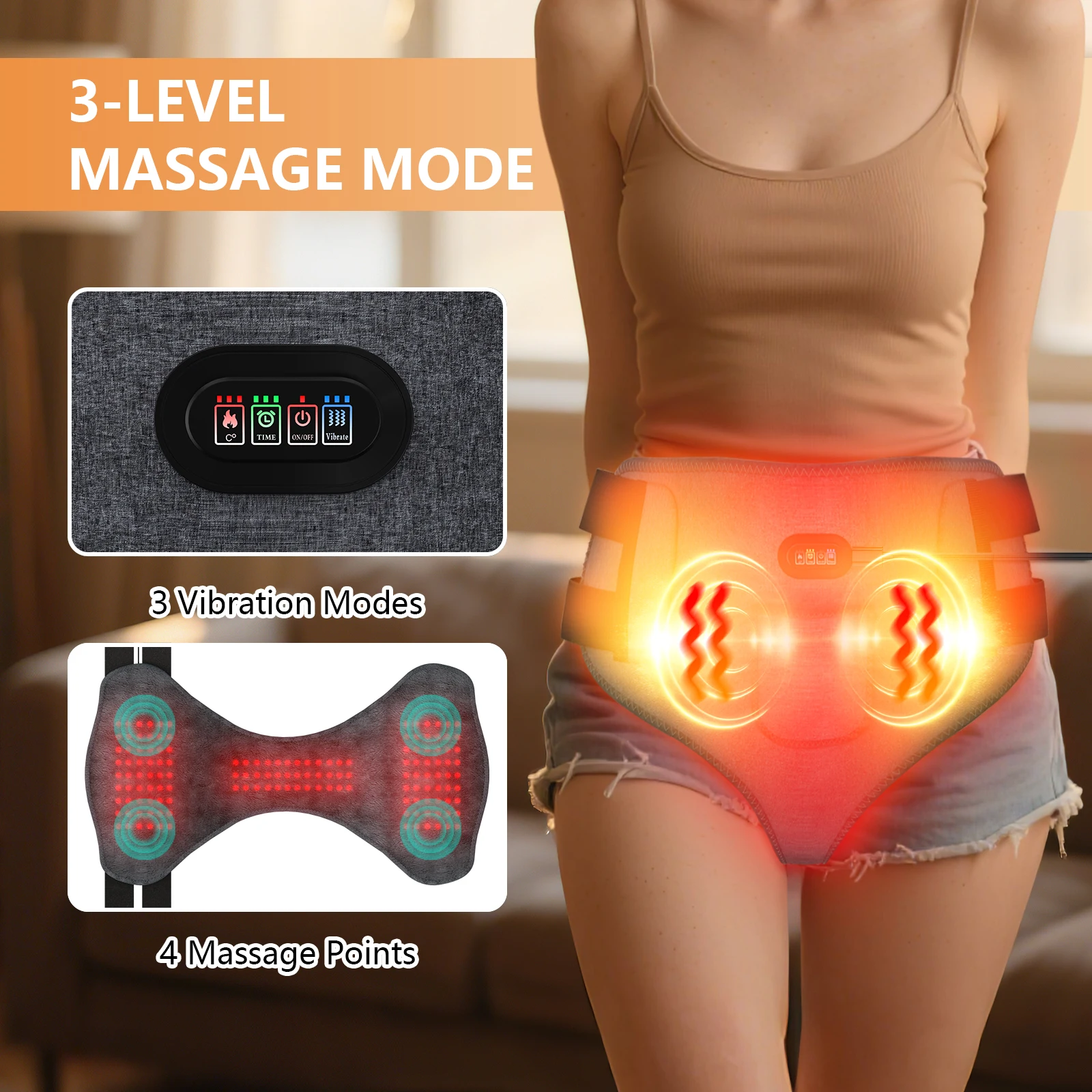 العلاج بالضوء الأحمر التدفئة تدليك السراويل 162 قطعة حبيبات مصباح مستديرة متفاوتة الأحجام 620nm العلاج الطبيعي بالأشعة تحت الحمراء حزام لف لتخفيف الآلام واسترخاء العضلات #6