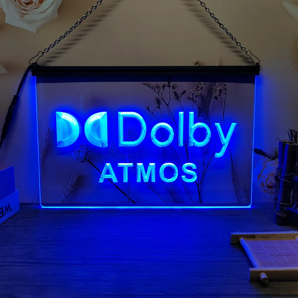 Dolby Atmos LED Neon Sign-3D Carving Wall Art for Home,Room,Bedroom,Office,Farmhouse Decor