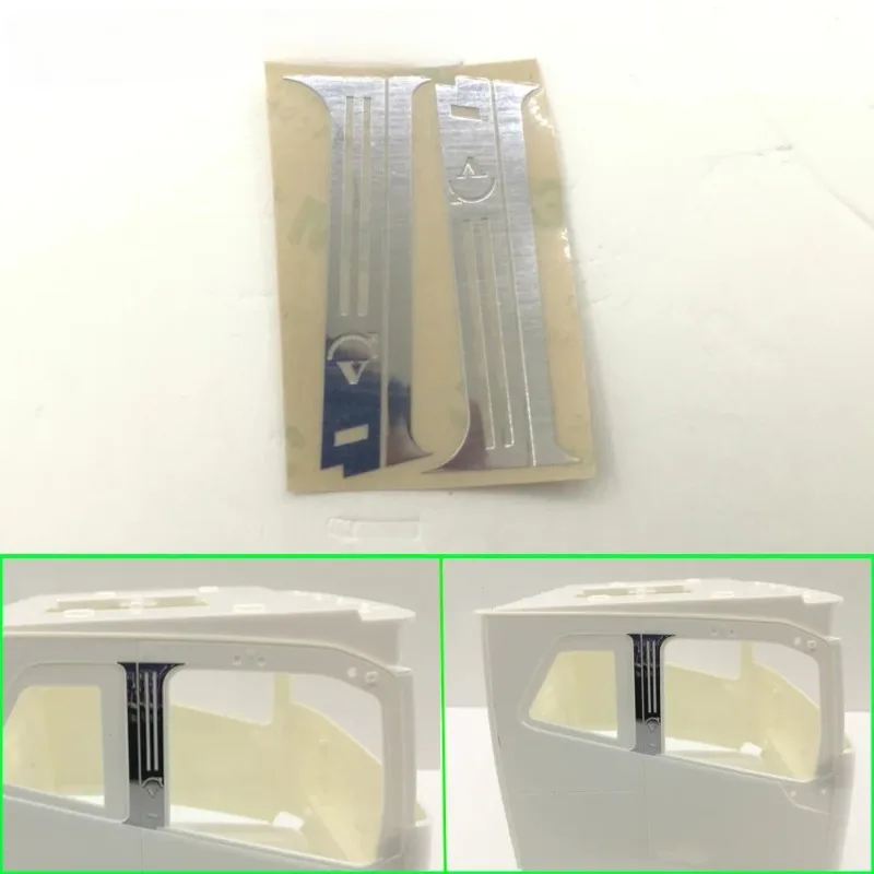 1pcs Metal Side Window Post Stickers for 1/14 Tamiya RC Truck VOLVO 56360 FH16 FH12