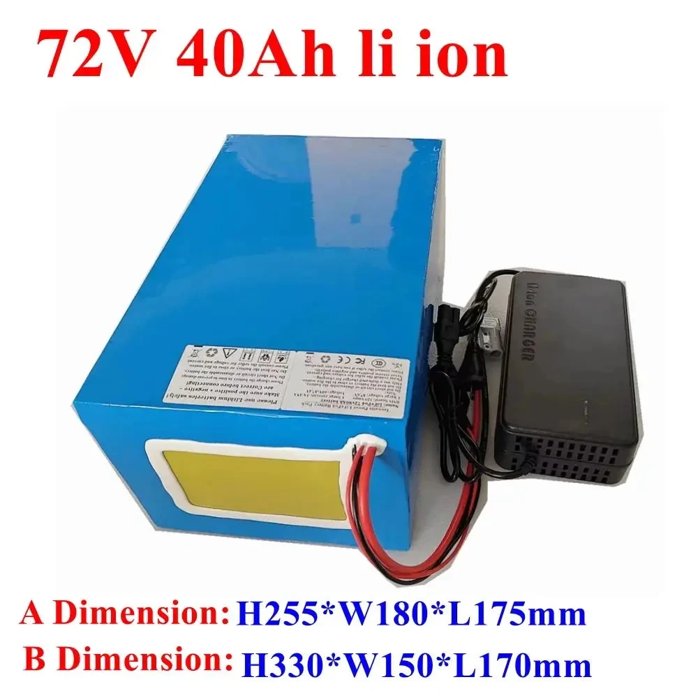 

72v 40Ah 60Ah lithium ion battery pack li ion 50A 100A 150A 200A BMS 3000w 5000w 12000w scooter go cart motorcycle citycoco