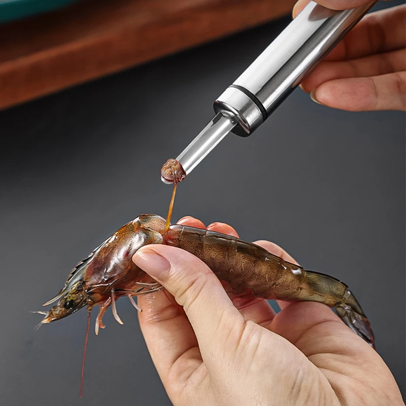 قاطع خطوط الجمبري من الفولاذ المقاوم للصدأ أداة تقشير الجمبري والأسماك أدوات خفيفة الوزن لتقشير السرطان والجمبري أدوات مطبخ - 3