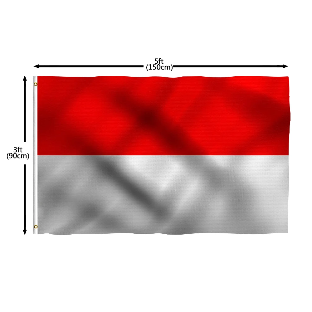 Directly Delivery 100% Polyester National Country Indonesia Flags