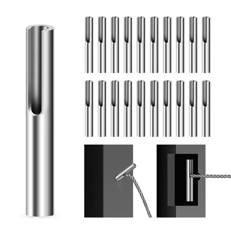 A96K-1/8 Inch Invisible Cable Railing Terminal Toggle Anchor Angle, Stainless Steel Adjustable Cable Railing Hardware 40PCS