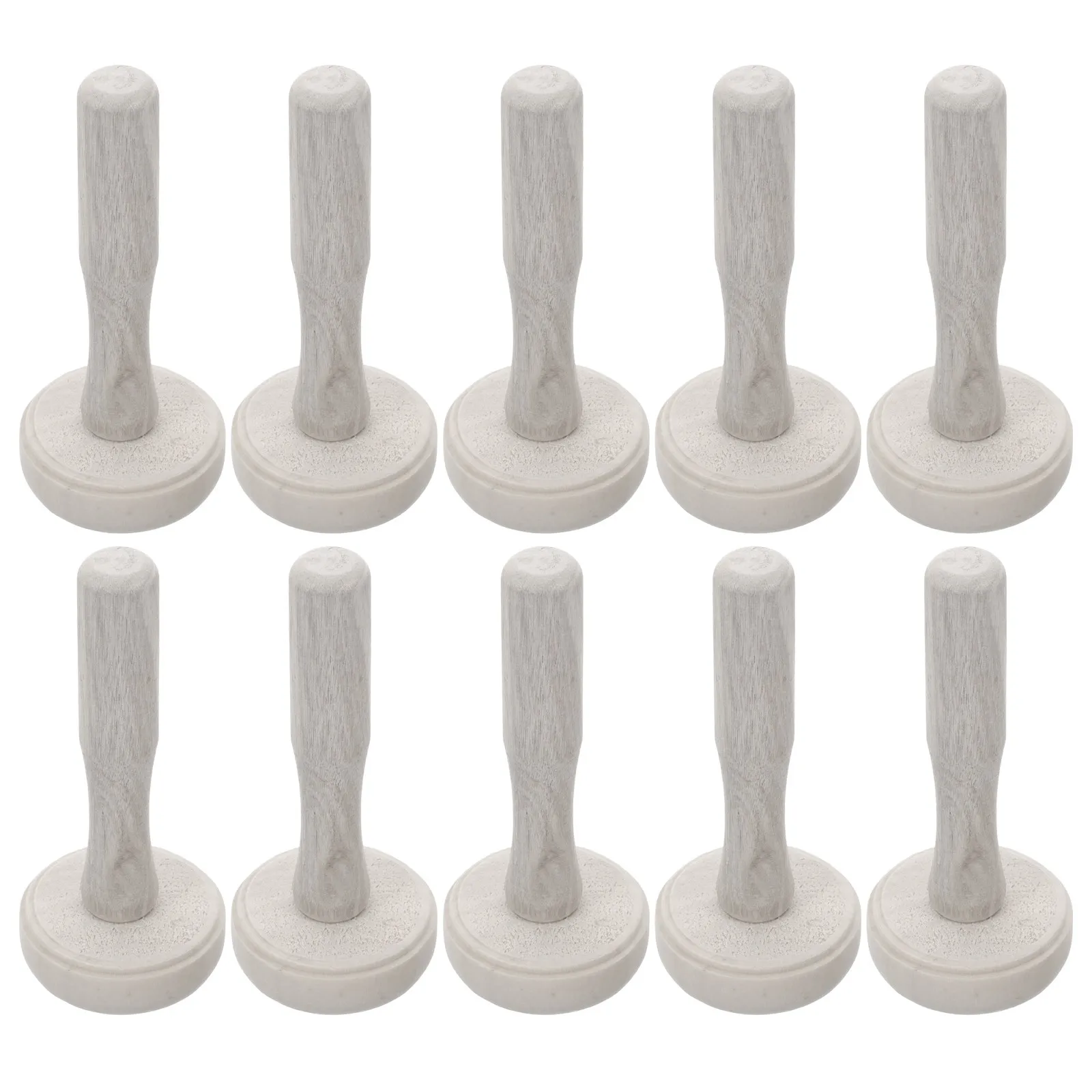 10Pcs Wooden Mushroom Roller for Printmaking Art Craft Ink Rubbing Tool Smooth Surface Even Pressure Wood Block Printing