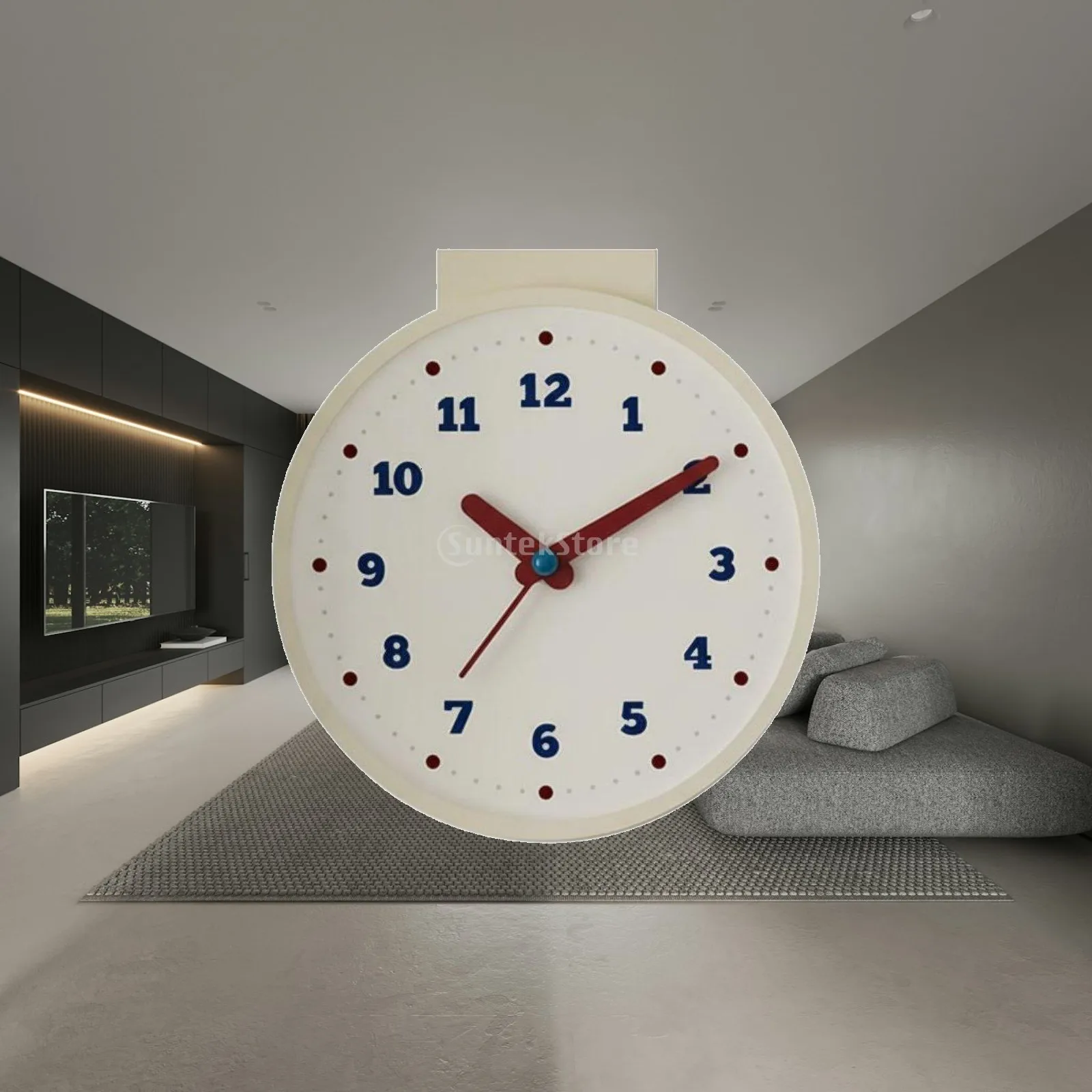 Modern Double Sided Wall Clock Silent Sweep Luxury Round Wall Clock for Kitchen or Open Spaces