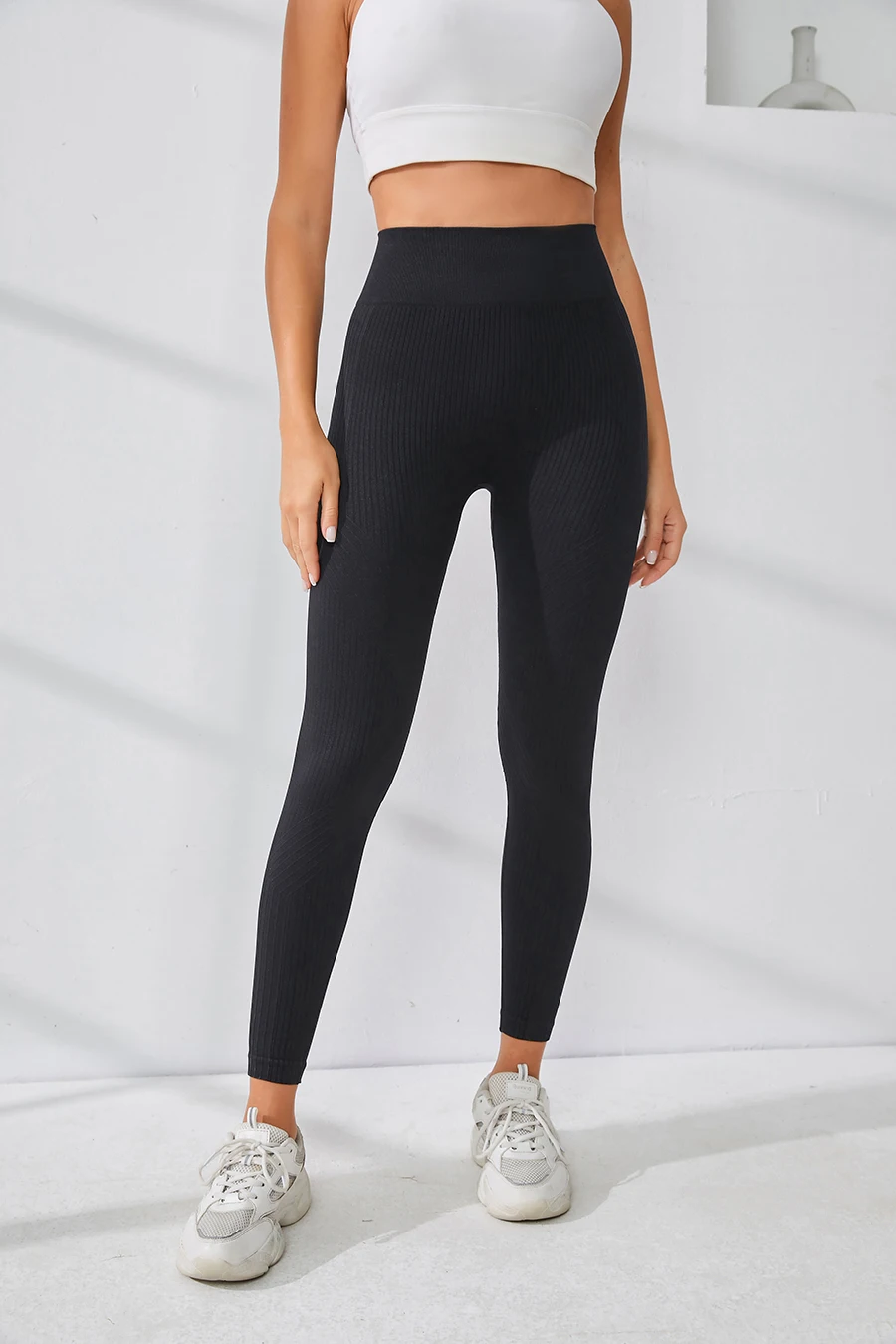 

Женские бесшовные леггинсы — спортивные штаны для йоги в тренажерном зале с контролем живота, эластичные брюки для йоги с защитой от приседаний и осенней спортивной одеждой для контроля живота