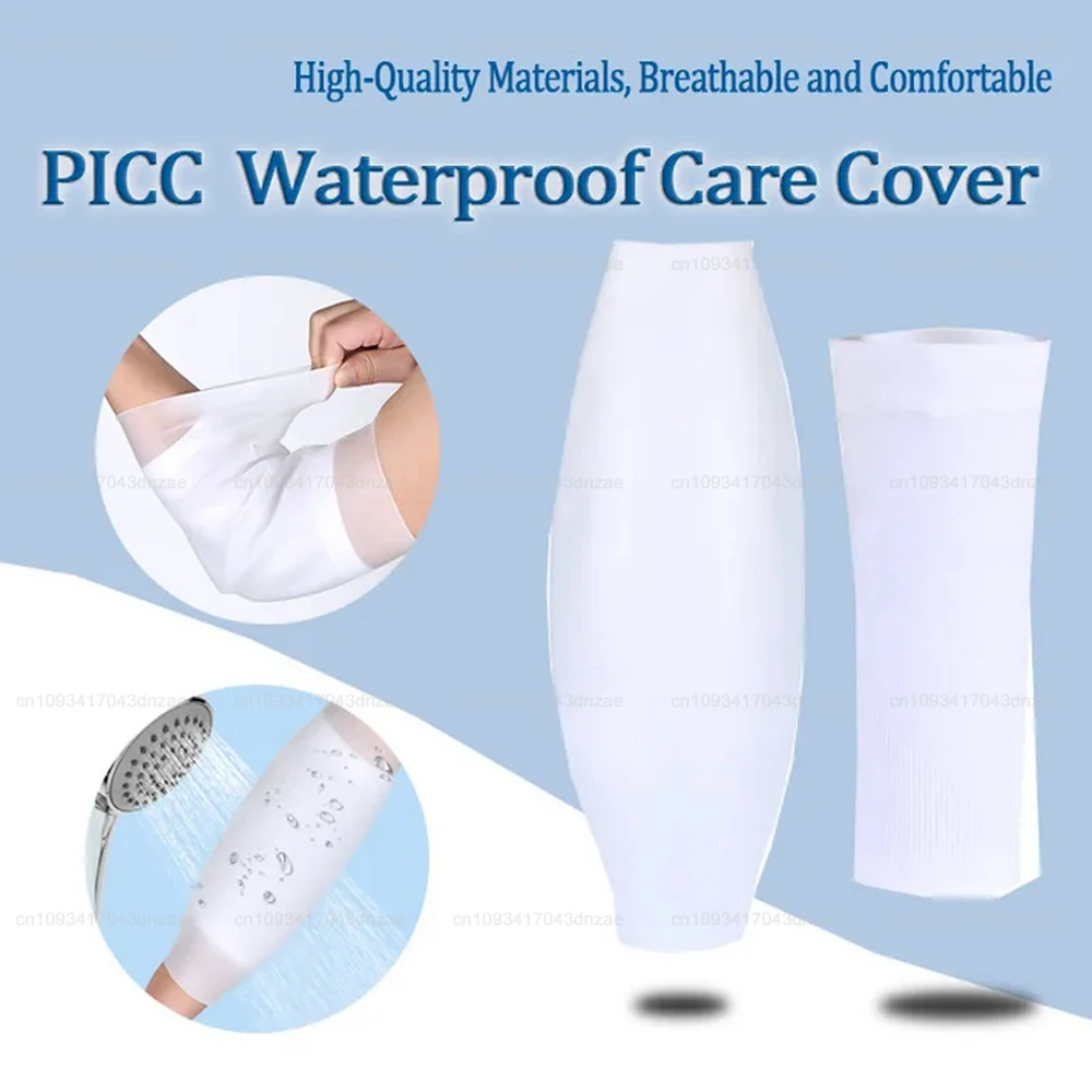 PICC Waterproof and Antibacterial Silicone Sheath, Special Protective Sheath for Intravenous Chemotherapy Catheterization S/M/L