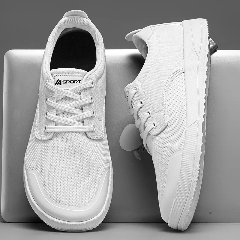 New Unisex Wider Shoes Breathable Mesh Men Barefoot Wide-toed Shoes Brand Flats Soft Zero Drop Sole Wider Toe Sneakes Plus Size