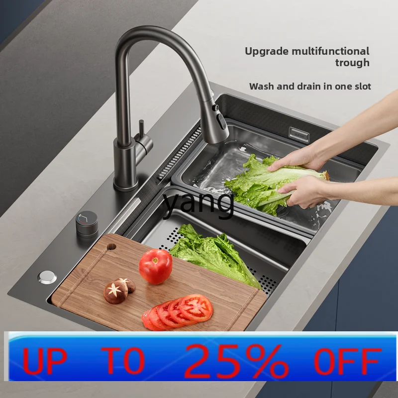 

Кухонная мойка LTT, большая, с одной чашей, цвета оружейной стали, из нержавеющей стали, для мытья овощей, ручной работы, встраиваемая под столешницу