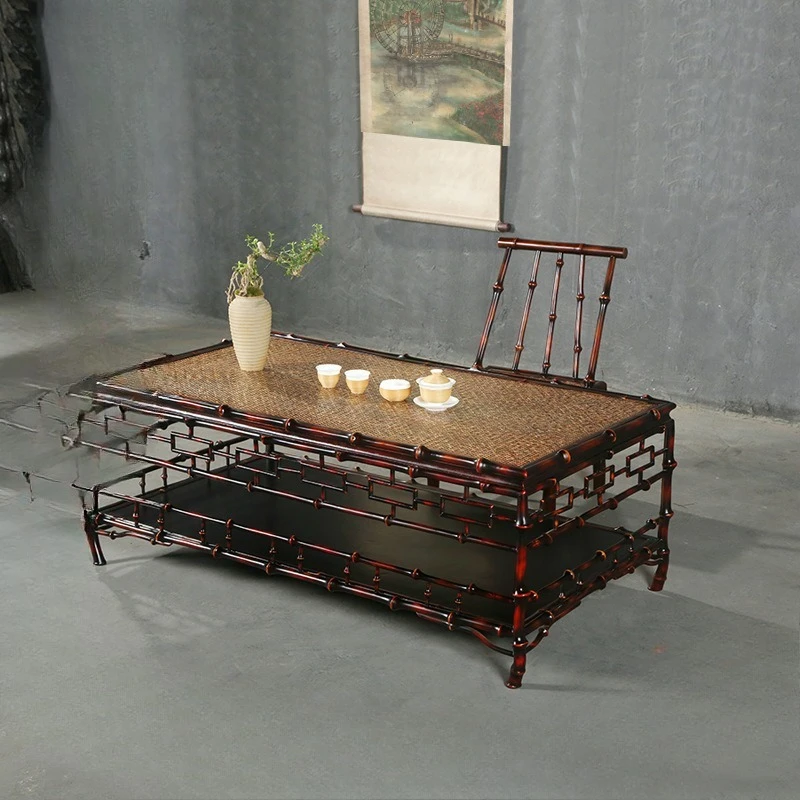 New Chinese handmade bamboo furniture, bamboo sofa coffee table