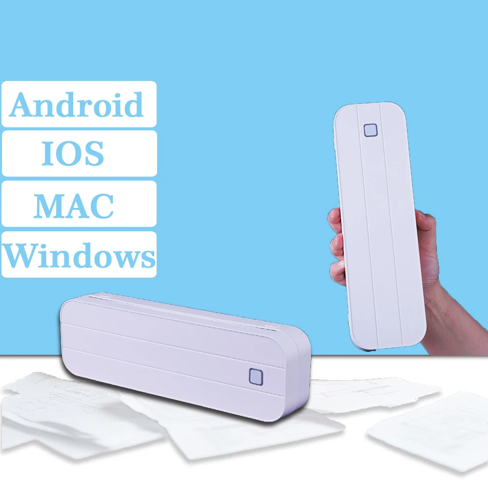 

Inkless Imprimante Thermique Wireless Bluetooth Portable Mini A4 Paper Printer Pocket Photo Tattoo Printer