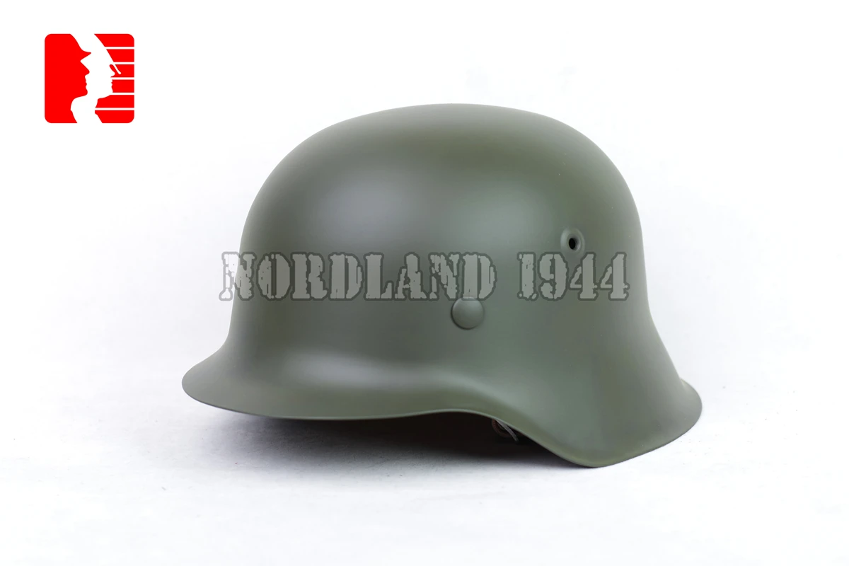 Reproducción Cosplay casco alemán M42 campo pintura gris Nordland 1944
