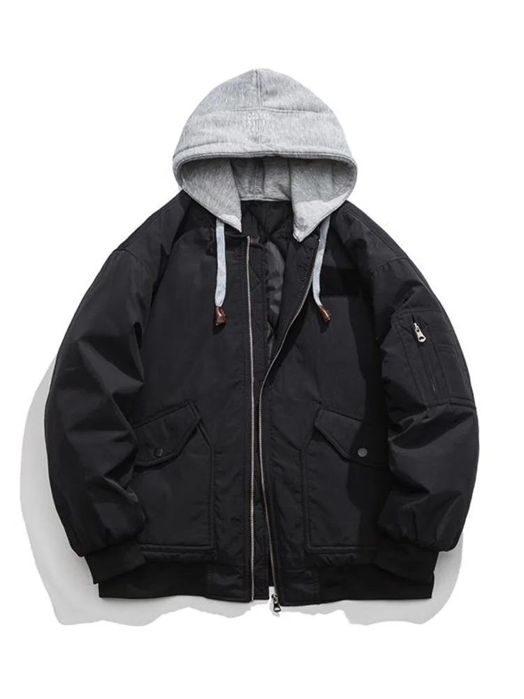 

Свободное пальто-пилот в стиле ретро, мужское и женское пальто для пар, весна-осень-зима, бейсбольное хлопковое пальто