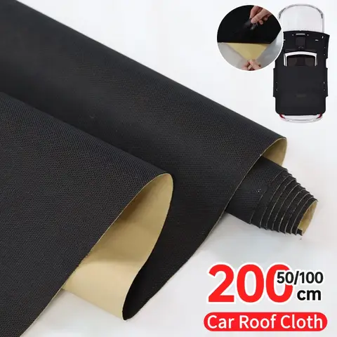 Self Adhesive Car Interior Headliner Fabric Repair Patches Car Upholstery Trim DIY Roof Replace Mesh Fabric Material Renovation
